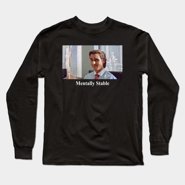 Patrick Bateman American Psycho Funny Parody Long Sleeve T-Shirt by Visionary Canvas